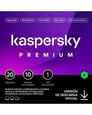ANTIVIRUS KASPERSKY PREMIUM 1YEAR 20L PC/MAC/ANDROID/IOS L.ELECTRONICA