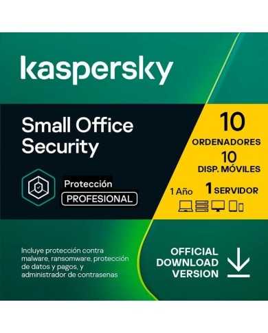 ANTIVIRUS KASPERSKY SMALL OF. SEC. 1L SERVER + 10L PC + 10L ANDROID L.ELEC