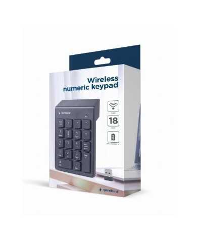 TECLADO NUMERICO GEMBIRD KEYPAD BLUETOOTH 18 TECLAS BLACK