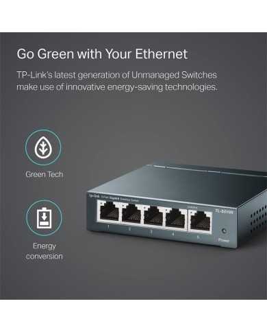 SWITCH TP-LINK TL-SG105S GIGABIT 5 PUERTOS METALICO SWITCH TP-LINK TL-SG105S GIGABIT 5 PUERTOS METALICO