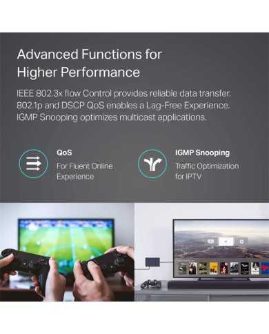 SWITCH TP-LINK TL-SG105S GIGABIT 5 PUERTOS METALICO SWITCH TP-LINK TL-SG105S GIGABIT 5 PUERTOS METALICO