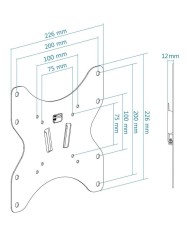 SOPORTE PARED TV MONITOR TOOQ 23-42 35KG BLACK