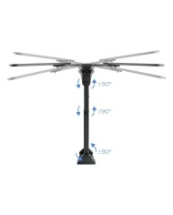 SOPORTE TV MONITOR TOOQ 23-55 30KG INCLINABLE/GIRATORIO