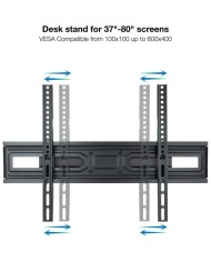 SOPORTE TV MONITOR TOOQ 37-80 40KG INCLINABLE/GIRATORIO BLACK