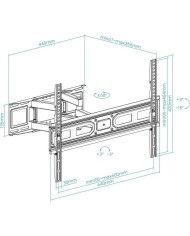 SOPORTE TV MONITOR TOOQ 37-80 40KG INCLINABLE/GIRATORIO BLACK
