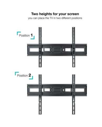 SOPORTE TV MONITOR TOOQ 37-80 40KG INCLINABLE/GIRATORIO BLACK