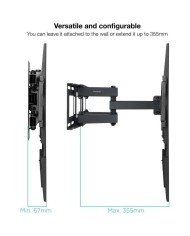 SOPORTE TV MONITOR TOOQ 37-80 40KG INCLINABLE/GIRATORIO BLACK