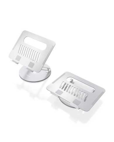 SOPORTE AISENS SOBREMESA TABLET/NOTEBOOK ERGONOMICO 360º 10-17 SILVER