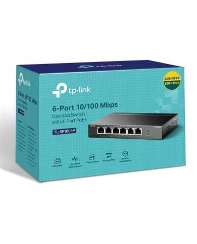 SWITCH TP-LINK ETHERNET 6 PUERTOS ( 4 POE ) TL-SF1006P SWITCH TP-LINK ETHERNET 6 PUERTOS ( 4 POE ) TL-SF1006P