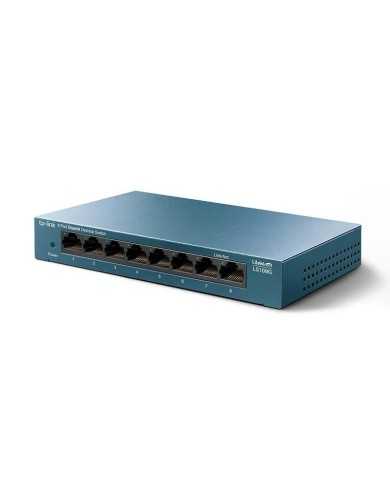 SWITCH TP-LINK GIGABIT 8 PUERTOS LS108GP POE+ METALICO