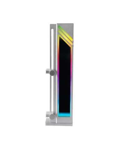 SOPORTE MARS GAMING PARA TARJETA DE VIDEO MAGNETICO RGB SILVER