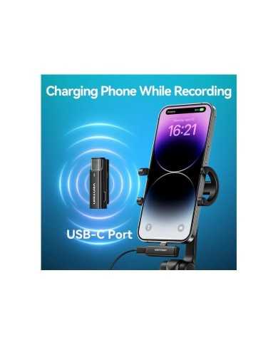 MICROFONO VENTION USB-C LAVALIER 2 MICROFONOS PINZA WIRELESS