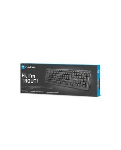 TECLADO NATEC TROUT SLIM USB MULTIMEDIA BLACK
