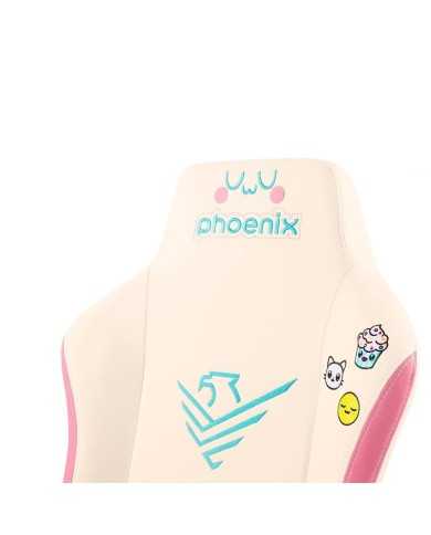SILLA GAMING PHOENIX NOVA CUERO CREAM EDITION WHITE/PINK