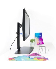 SOPORTE DE MESA TV MONITOR TOOQ REG.ALTURA GIR. INCL. 17-27 BLACK