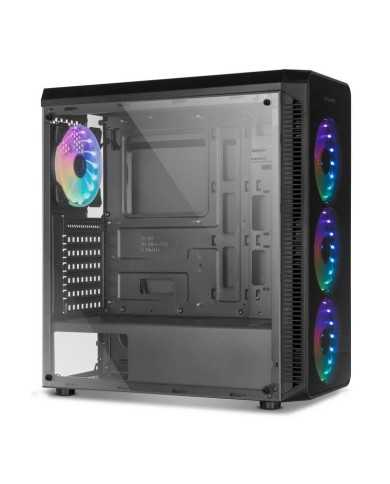 CAJA ORDENADOR GAMING NOX HUMMER TGX RAINBOW ATX RGB BLACK
