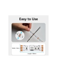 TIRA LED VENTION RGB CONTROL REMOTO 5V 2M WHITE