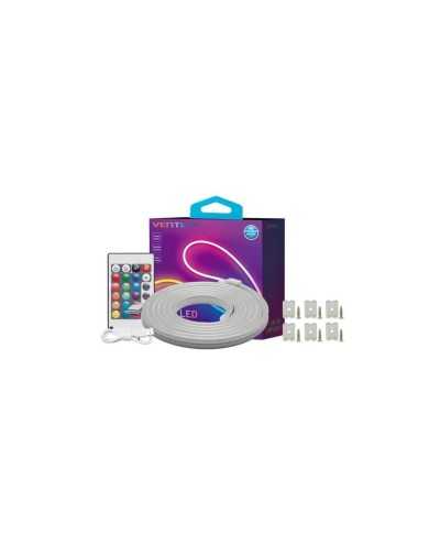 TIRA LED VENTION SILICONA NEON RGB CONTROL REMOTO 5V 2M