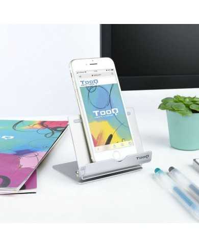 SOPORTE TOOQ SOBREMESA PARA SMARTPHONE/TABLET 10 INCLINABLE/360º SILVER
