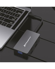 DOCK HUB USB-C PHOENIX 5 EN 1 HDMI 4K/VGA/USB 3.0 BLACK