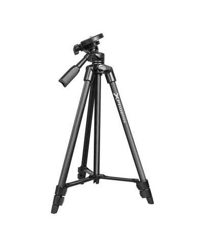 TRIPODE PHOENIX REG.ALTURA 1.2M BLACK + FUNDA + ADAPTADOR SMARTPHONE