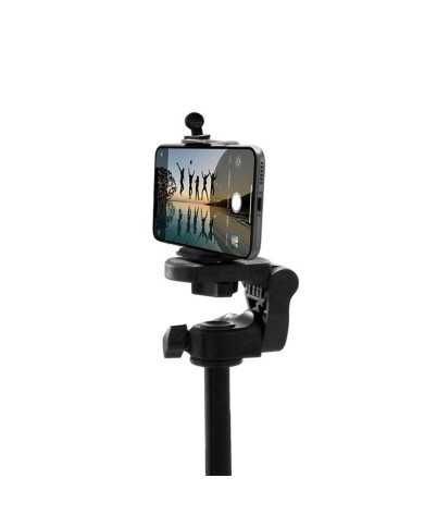 TRIPODE PHOENIX REG.ALTURA 1.2M BLACK + FUNDA + ADAPTADOR SMARTPHONE