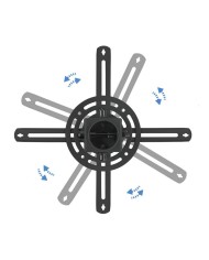 SOPORTE PROYECTOR TOOQ TECHO GIRATORIO E INCLINABLE BLACK