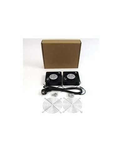 VENTILADOR DOBLE 12 CM POWERGREEN ARMARIO RACK
