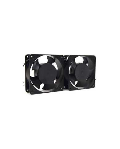 VENTILADOR DOBLE 12 CM POWERGREEN ARMARIO RACK