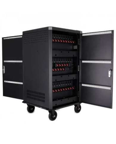 ARMARIO DE CARGA POWERGREEN 30 DISPOSITIVOS TABLETS/PORTATILES CON RUEDAS