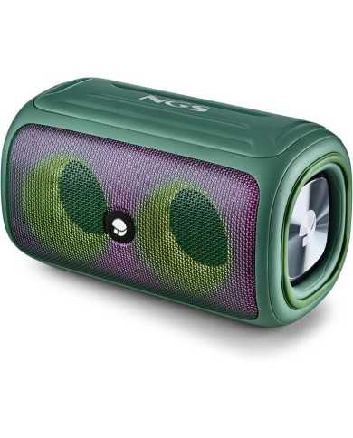 ALTAVOCES NGS ROLLER BEAST RGB PORTATIL WATERPROOF IPX5/BT/USB/AUX/FM GREEN