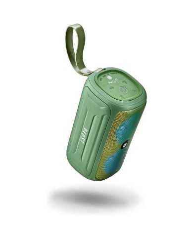 ALTAVOCES NGS ROLLER BEAST RGB PORTATIL WATERPROOF IPX5/BT/USB/AUX/FM GREEN