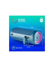 ALTAVOCES NGS ROLLER FURIA 2 RGB PORTATIL WATERPROOF IPX7/BT/USB/AUX BLUE