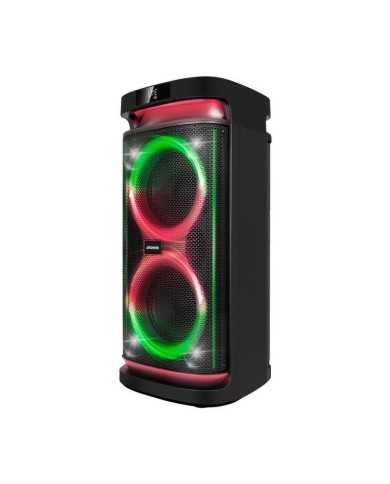 ALTAVOZ PHOENIX RUMBLEBOSS USB MICROSD FM BT RGB 80W KARAOKE + 2 MICROFONOS