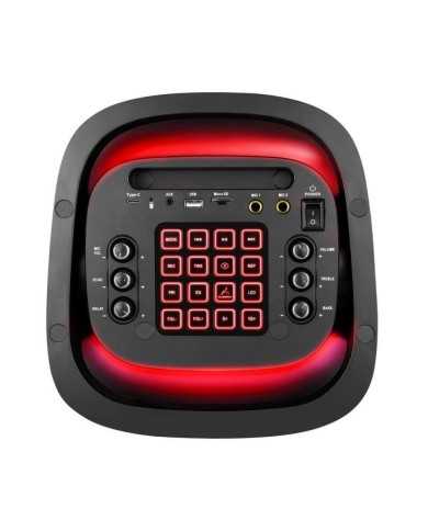 ALTAVOZ PHOENIX RUMBLEBOSS USB MICROSD FM BT RGB 80W KARAOKE + 2 MICROFONOS