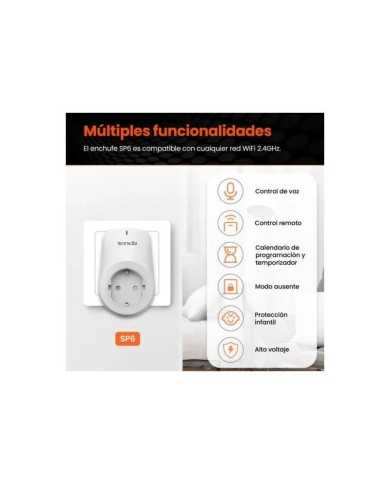 ENCHUFE INTELIGENTE TENDA SP6 WIFI 2.4GHZ ( PACK 2 UNIDADES )