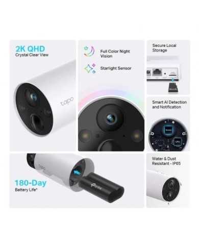 CAMARA IP TP-LINK TAPO C420S2 WIRELESS 2K QHD IP65 EXTERIOR (PACK 2UD)