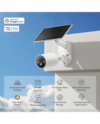 CAMARA IP TP-LINK TAPO C425 2K QHD IP65 EXTERIOR + PANEL SOLAR
