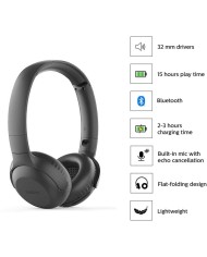 AURICULARES + MICROFONO PHILIPS TAUH202 BLUETOOTH BLACK