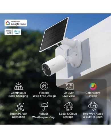 KIT TC82 TP-LINK CAMARA IP EXTERIOR + PANEL SOLAR POWERED