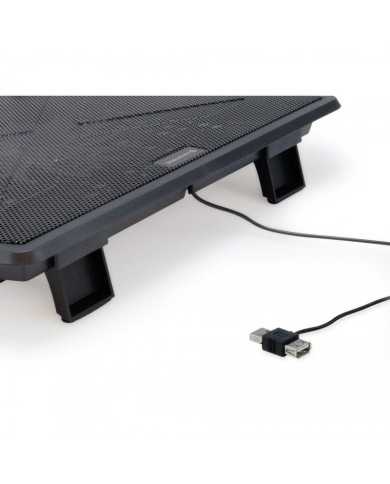 SOPORTE REFRIGERADOR NOTEBOOK CONCEPTRONIC ALUMINIO 15.6 ERGONOMICO BLACK