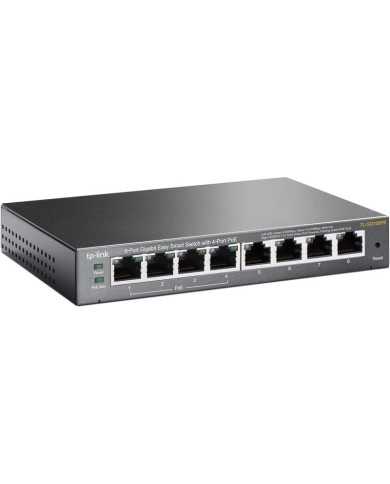 SWITCH TP-LINK GIGABIT 8 PUERTOS TL-SG108PE EASY SMART GESTIONABLE 4 POE