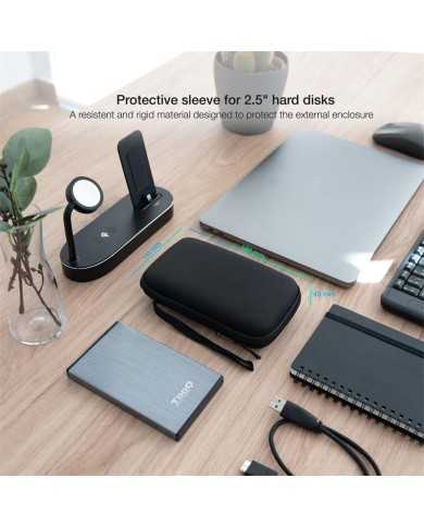 FUNDA TOOQ PARA DISCO DURO EXTERNO DE 2,5 BLACK