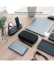 FUNDA TOOQ PARA DISCO DURO EXTERNO DE 2,5 BLACK