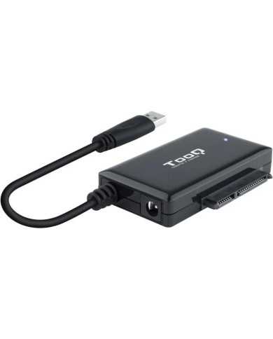 ADAPTADOR USB 3.0 USB-A TOOQ DISCO DURO SATA 2.5/3.5 ALIMENTADOR BLACK
