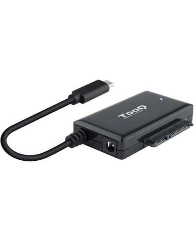 ADAPTADOR USB 3.0 USB-C TOOQ DISCO DURO SATA 2.5/3.5 ALIMENTADOR BLACK