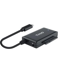 ADAPTADOR USB 3.0 USB-C TOOQ DISCO DURO SATA 2.5/3.5 ALIMENTADOR BLACK