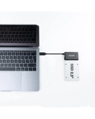 ADAPTADOR USB 3.0 USB-C TOOQ DISCO DURO SATA 2.5/3.5 ALIMENTADOR BLACK