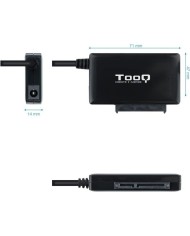 ADAPTADOR USB 3.0 USB-C TOOQ DISCO DURO SATA 2.5/3.5 ALIMENTADOR BLACK