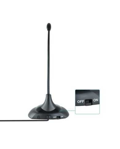 MICROFONO TOOQ DE ESCRITORIO FLEXIBLE CONFERENCIA 2M 3.5MM